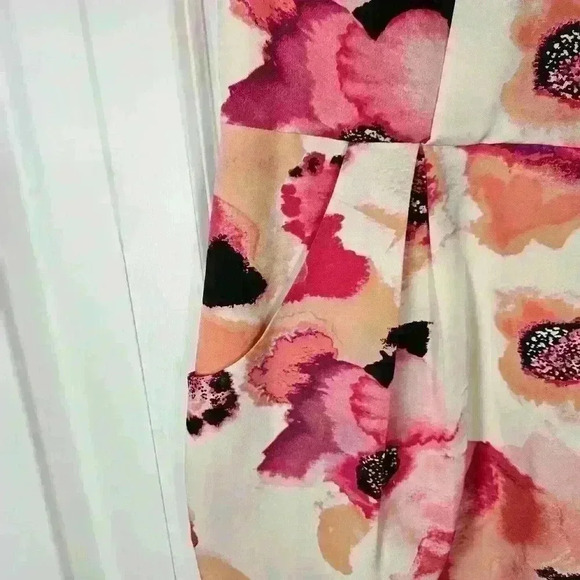 Apt 9 Pink Floral Dress Kneelength Size 10 - Picture 4 of 9